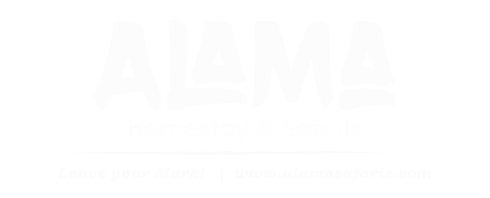 Alama Homestay & Safaris Logo(White)